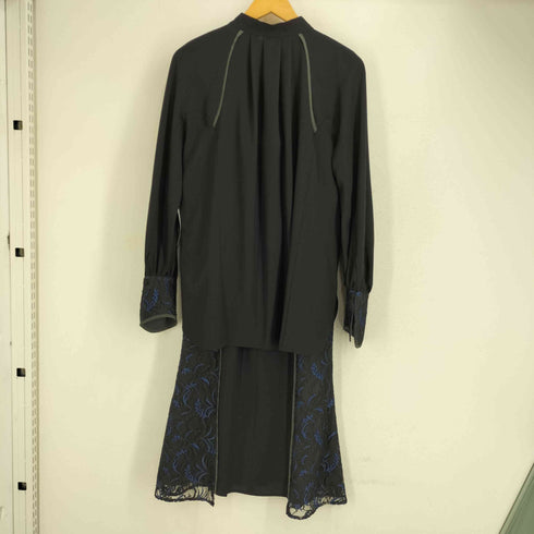 パブリックトウキョウ PUBLIC TOKYO エンブロイダリーレースジャガードボウタイブラウス スカートセットアップ レディース FREE